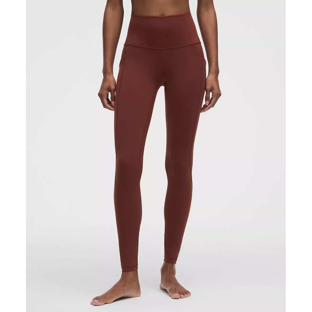Lululemon High Rise Yoga Leggings In Cranberry Charm Size S